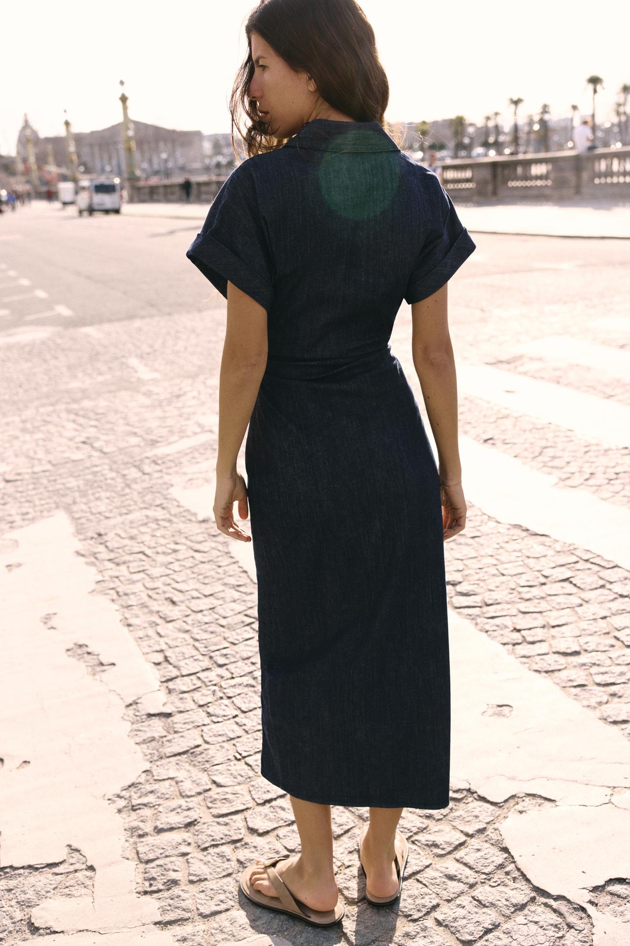 EMMA - Denim Midi-Kleid