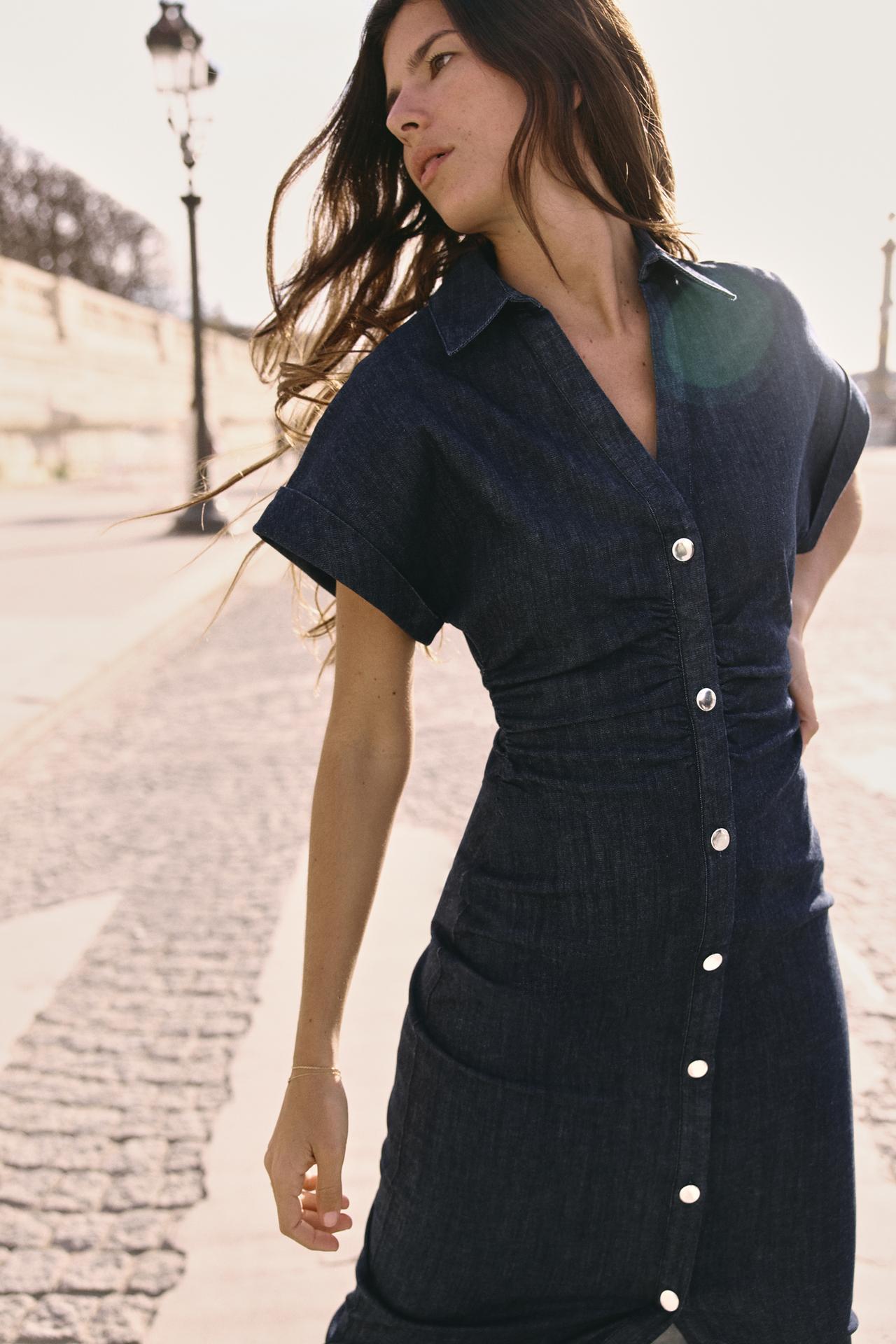 EMMA - Denim Midi-Kleid