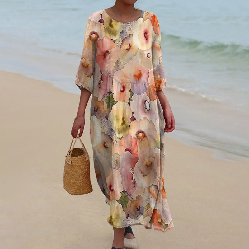 Vintage Kleid mit Blumendruck