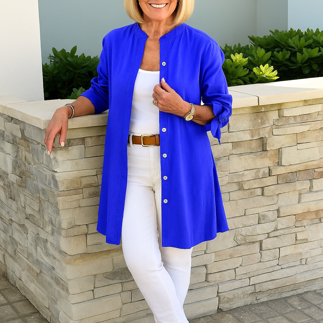 LOUISE - Elegante Bluse mit Schleifenärmeln