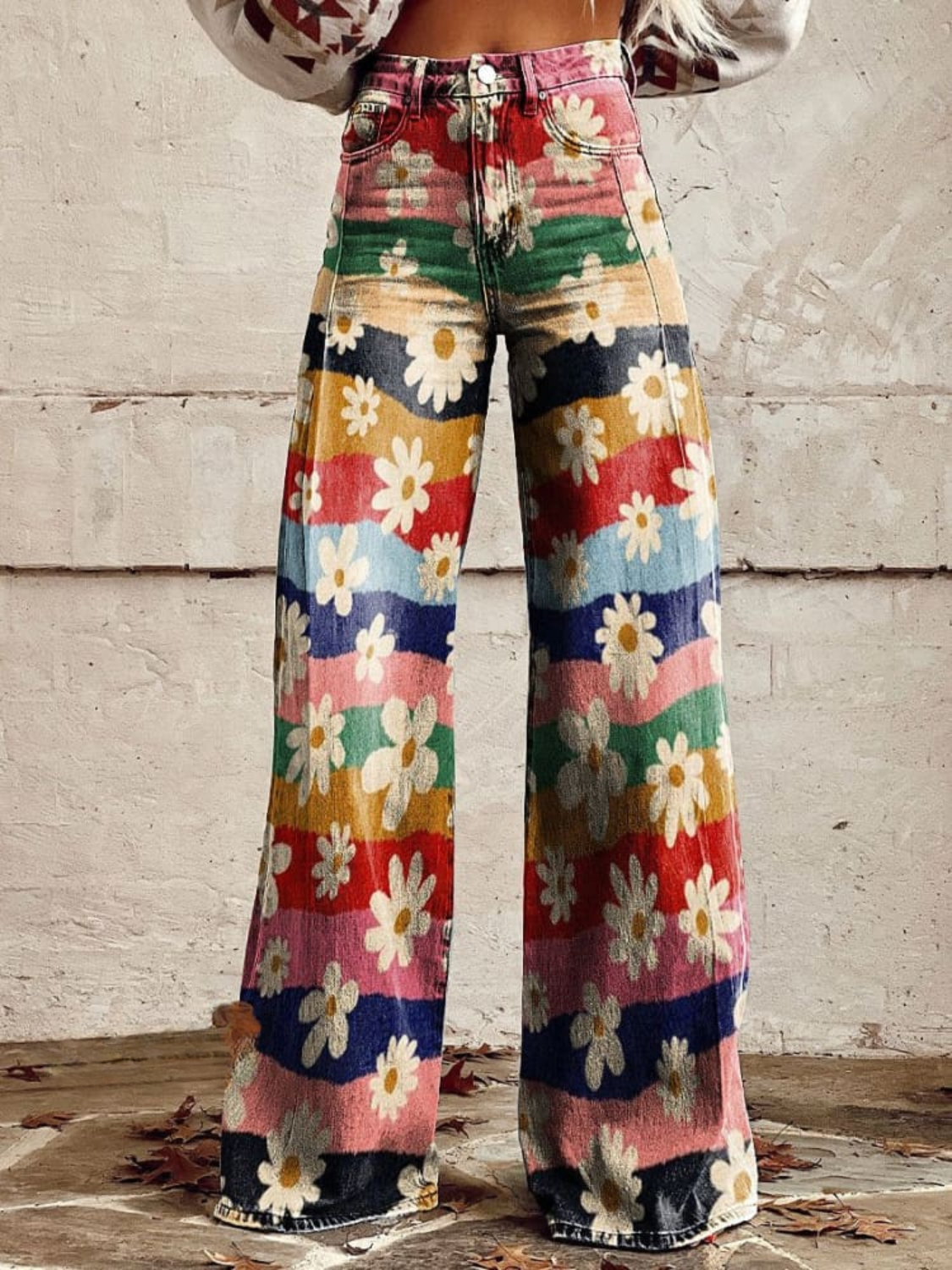 Emma™ | Retro-Blumenhose mit Weite