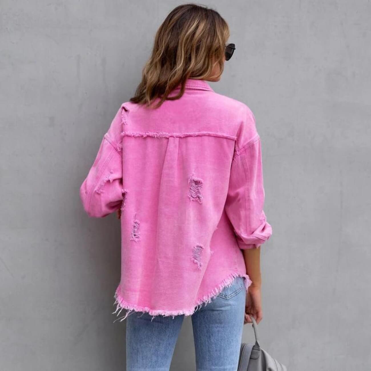 Rose™ - Getragene Denim-Jacke