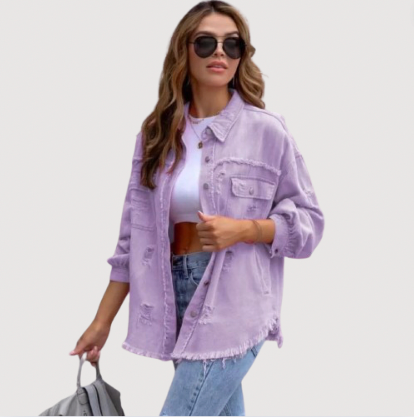 Rose™ - Getragene Denim-Jacke