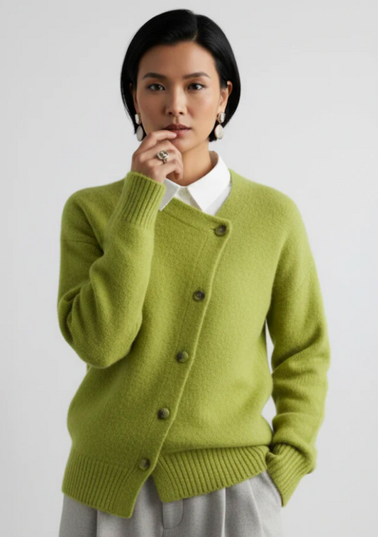 Angela™ | Asymmetrische Strickjacke