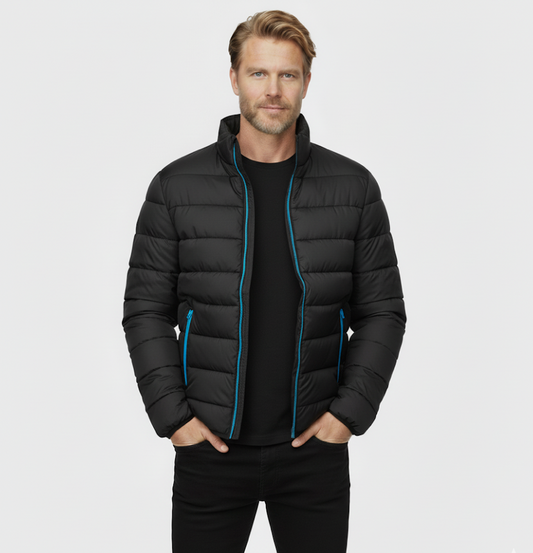 Finn™ - Blaue Winterjacke aus Baumwolle