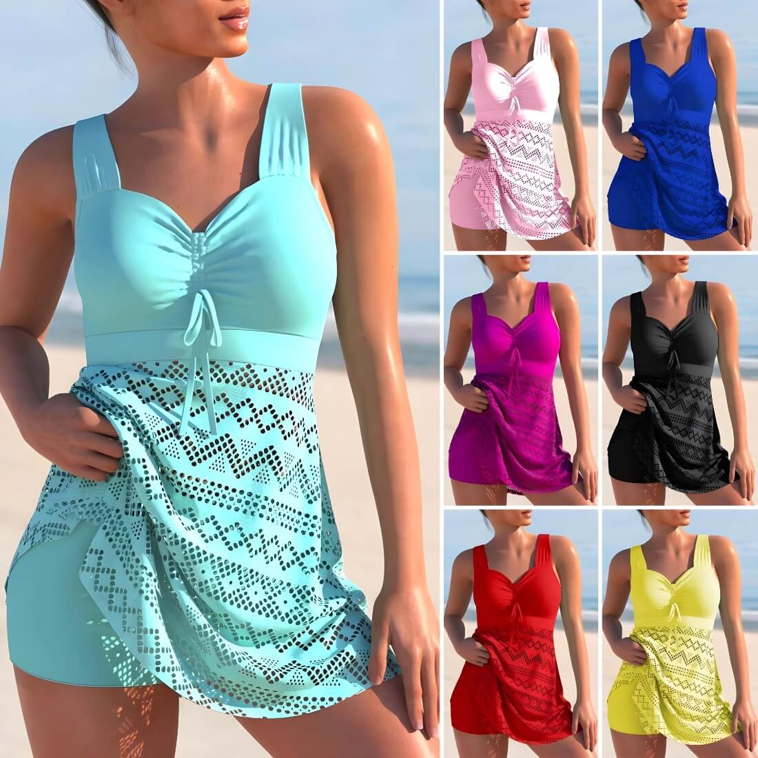 Svea™ - Gepolsterter Tankini-Badeanzug