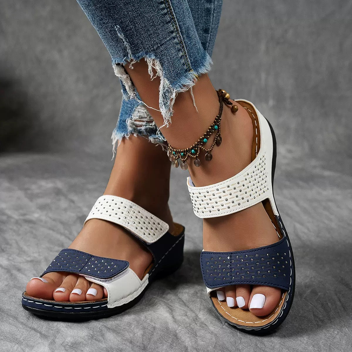 Ortholuxe™ – Atmungsaktive Orthopädische Slip-In Sandalen für Damen