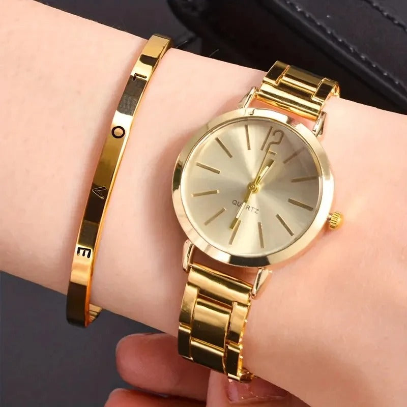 The Evy™ - Armbanduhr und Armband-Set