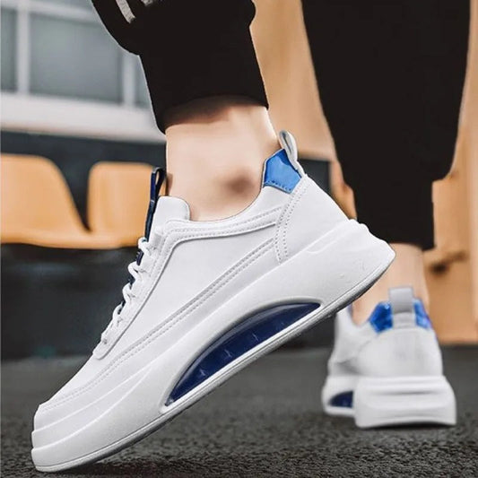 Felix™ weiß flach Leder hohe Sohle Schuhe