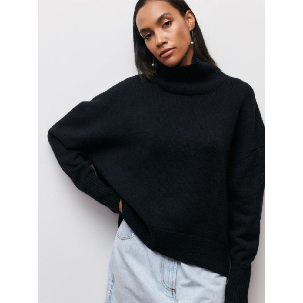 Cindy™ - Rollkragenpullover - Langarm - Freizeitstrick
