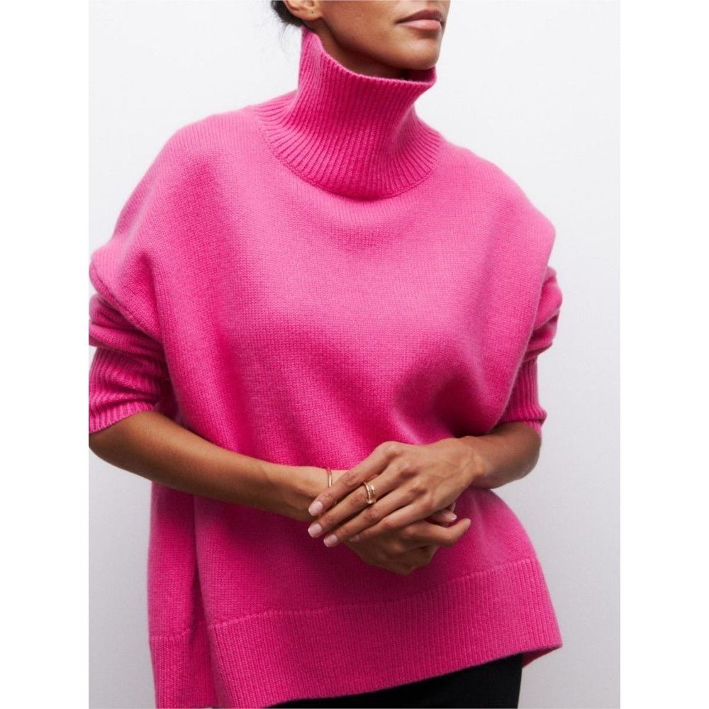 Cindy™ - Rollkragenpullover - Langarm - Freizeitstrick