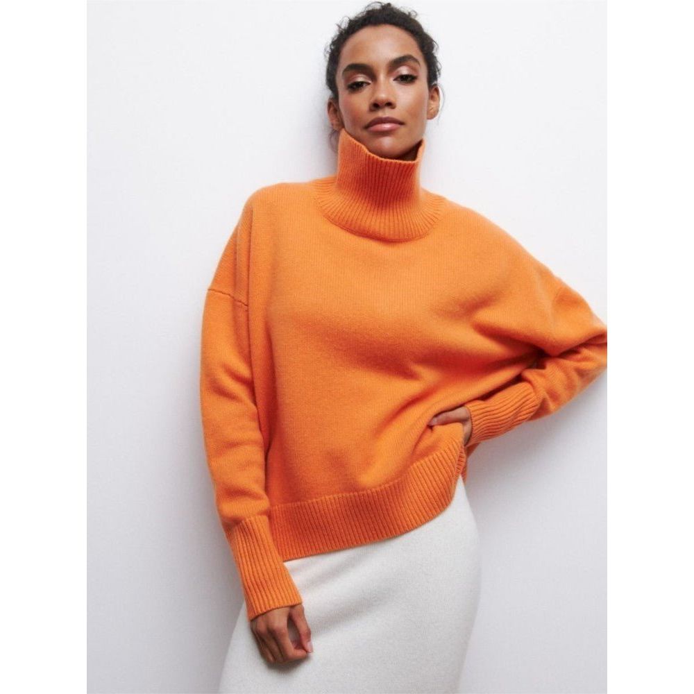 Cindy™ - Rollkragenpullover - Langarm - Freizeitstrick