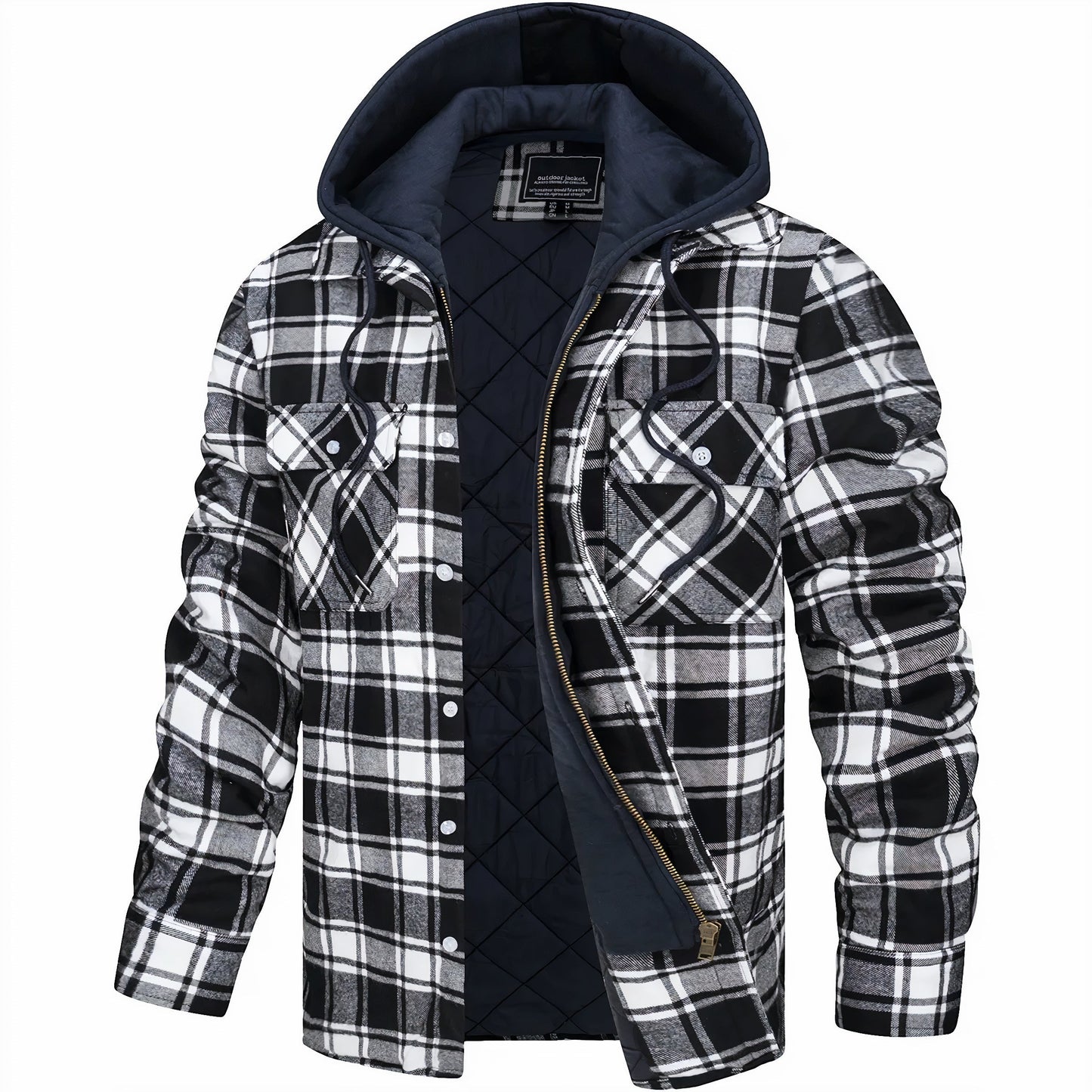 Julius™ | Karierte Jacke mit Reißverschluss