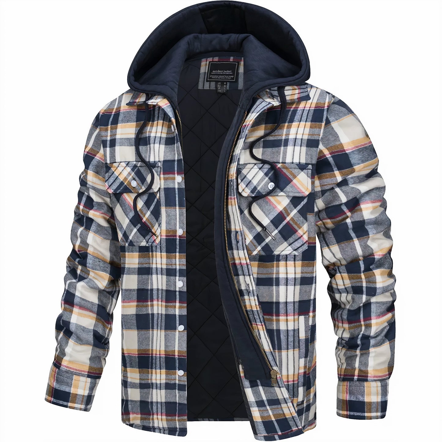 Julius™ | Karierte Jacke mit Reißverschluss