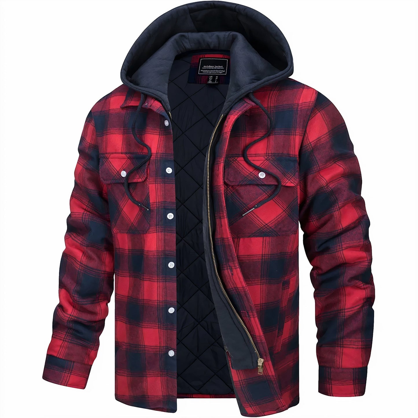 Julius™ | Karierte Jacke mit Reißverschluss
