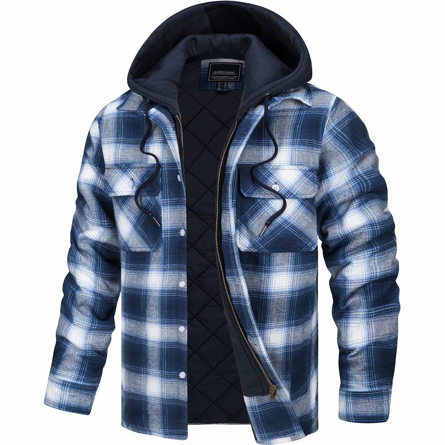 Julius™ | Karierte Jacke mit Reißverschluss