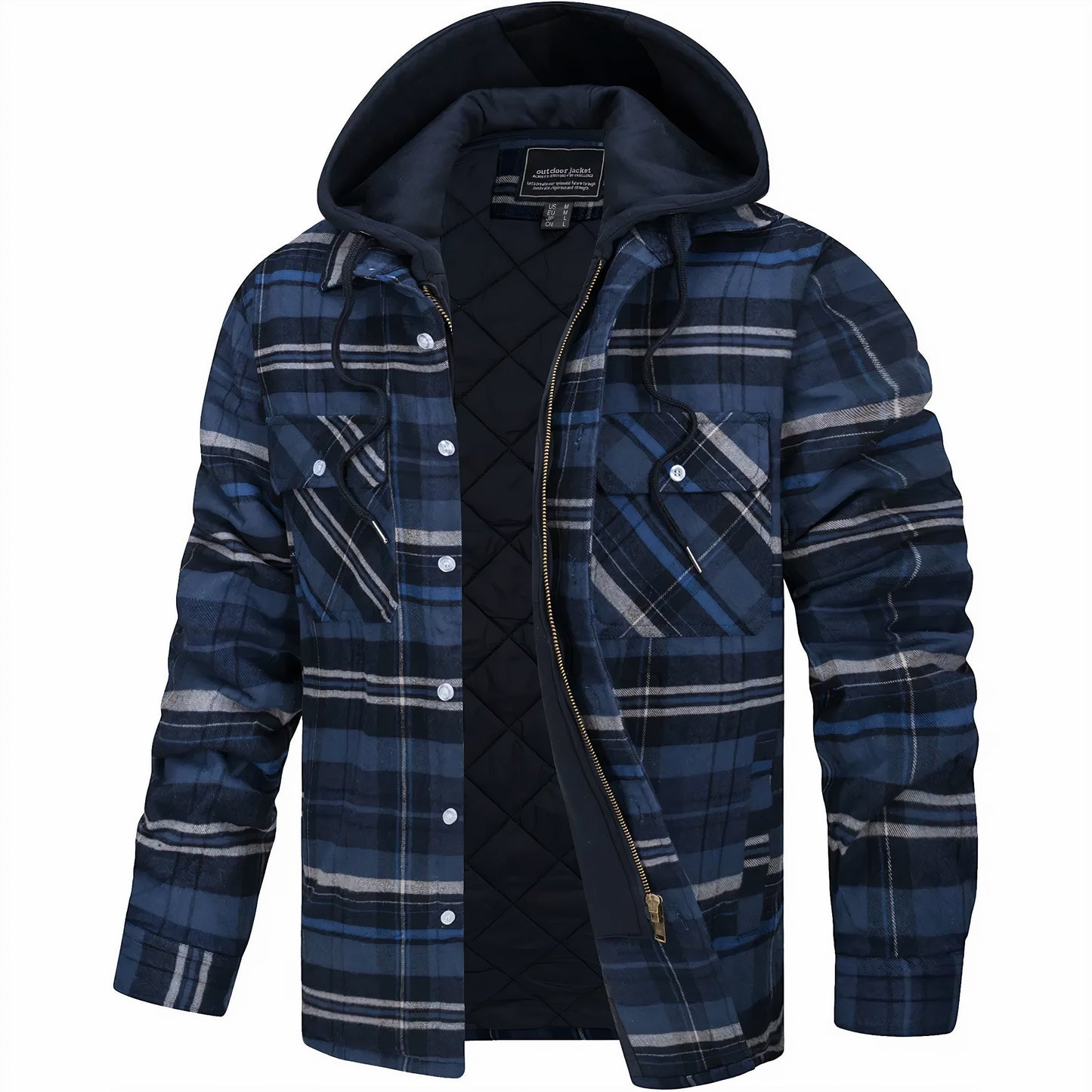 Julius™ | Karierte Jacke mit Reißverschluss