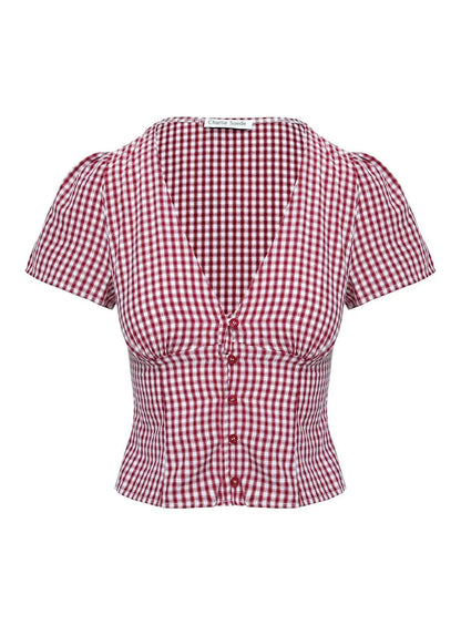 ISOLDA - Top Rotes Karomuster