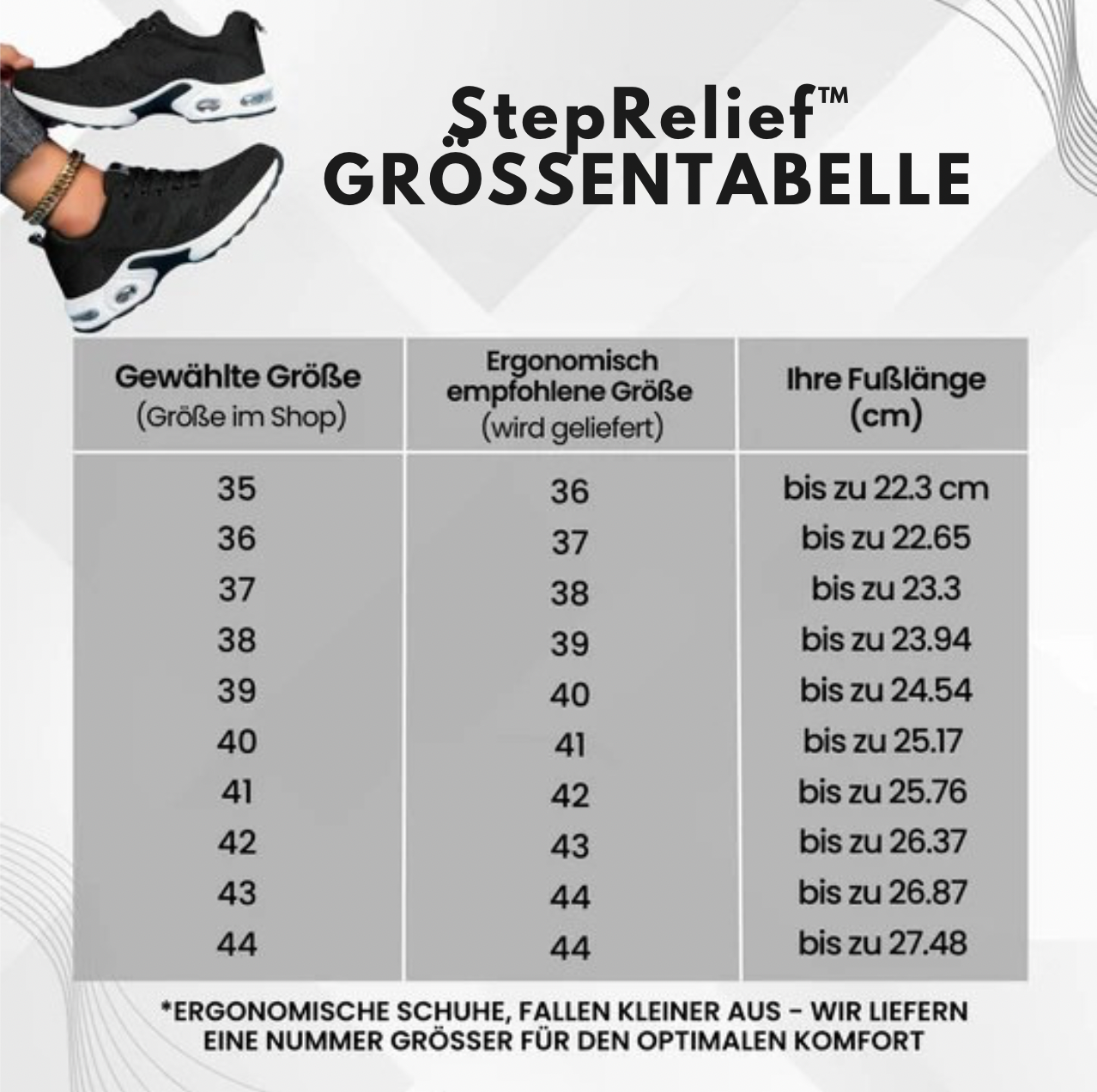 StepRelief – Ergonomische Alltagsschuhe