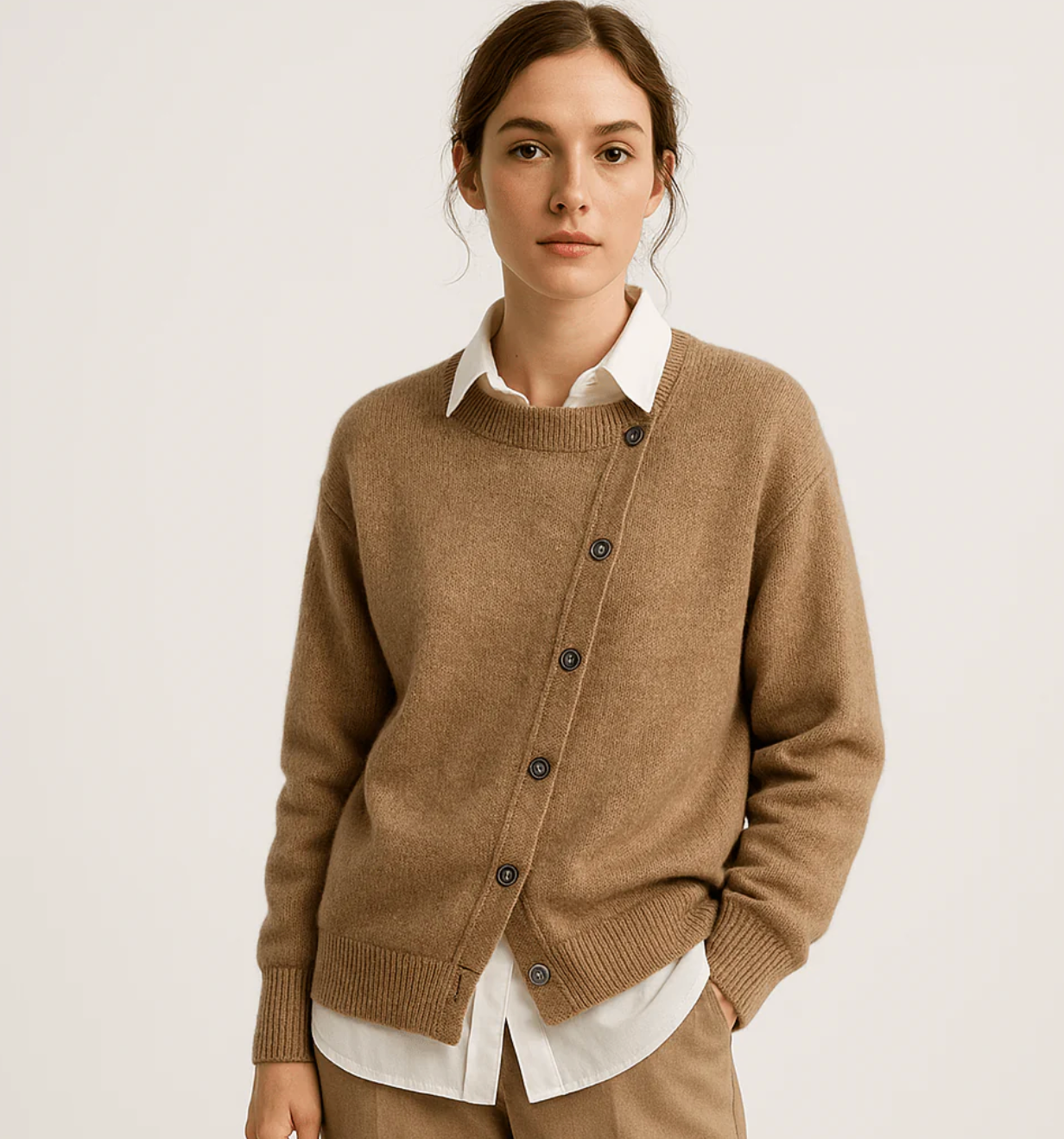 Angela™ | Asymmetrische Strickjacke
