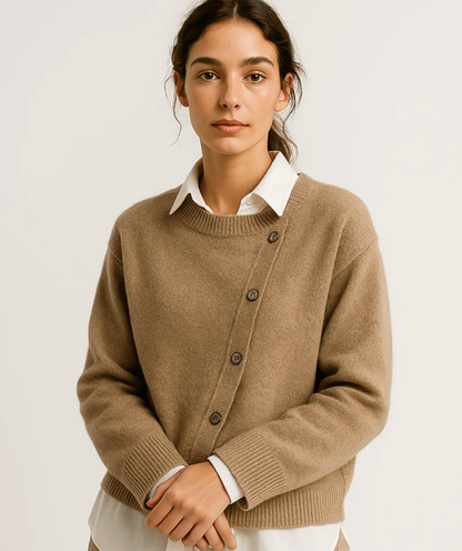 Angela™ | Asymmetrische Strickjacke