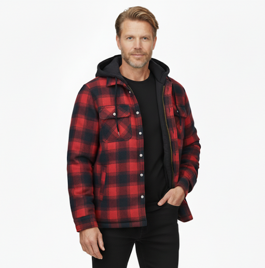 Julius™ | Karierte Jacke mit Reißverschluss