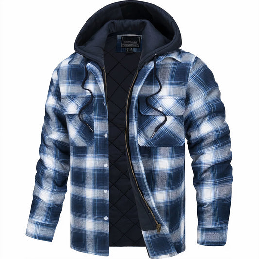 Julius™ | Karierte Jacke mit Reißverschluss